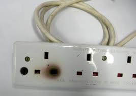 Burn mark on electrical socket